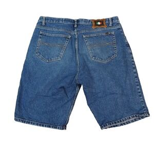 Paco Sports Shorts Mens 38 Blue Denim Jean Button Fly‎ Long Baggy 90s Y2K Grunge